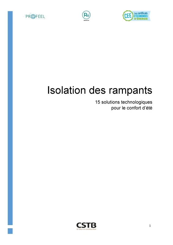 Isolation des rampants | Fiche solution technologique pour le confort d’été de PROFEEL - Page 1 Isolation des rampants | Fiche solution technologique pour le confort d’été de PROFEEL - Page 1
