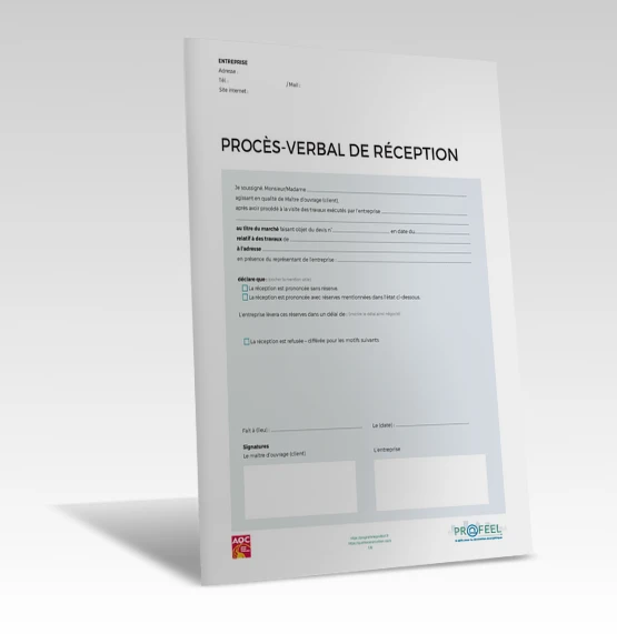 Fiche de Réception isolation d'un plancher bas par projection de PROFEEL - Miniature Page 1